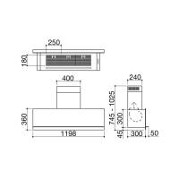 Barazza Mood Duvar Tipi Davlumbaz 120 cm 1KMDP12 - 2