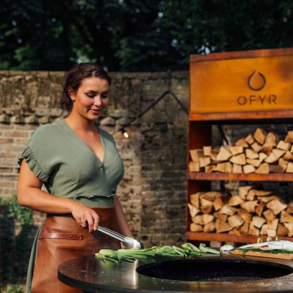 OFYR Kahverengi Deri Önlük OA-LA - 2