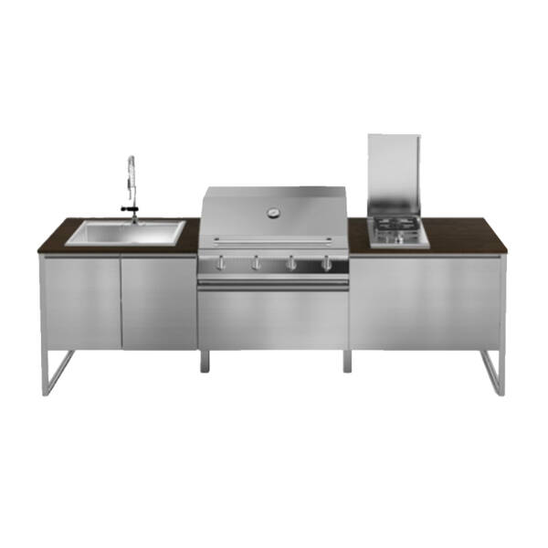 Steel Cucine Gea Brenta Outdoor Eviye ve Barbekülü Mutfak T-28 L-N - 1