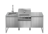 Steel Cucine Gea Latemar Outdoor Eviye ve Barbekü Dahil Mutfak T-20 SS-N - Steel