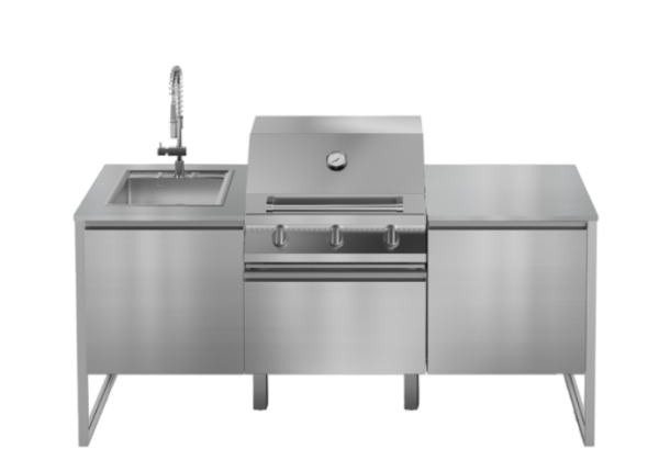 Steel Cucine Gea Latemar Outdoor Eviye ve Barbekü Dahil Mutfak T-20 SS-N - 1