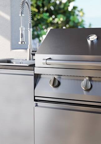 Steel Cucine Gea Latemar Outdoor Eviye ve Barbekü Dahil Mutfak T-20 SS-N - 2