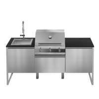 Steel Cucine Gea Latemar Outdoor Eviye ve Barbekülü Mutfak Ünitesi T-20 L-N - Steel