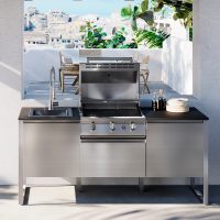 Steel Cucine Gea Latemar Outdoor Eviye ve Barbekülü Mutfak Ünitesi T-20 L-N - 3